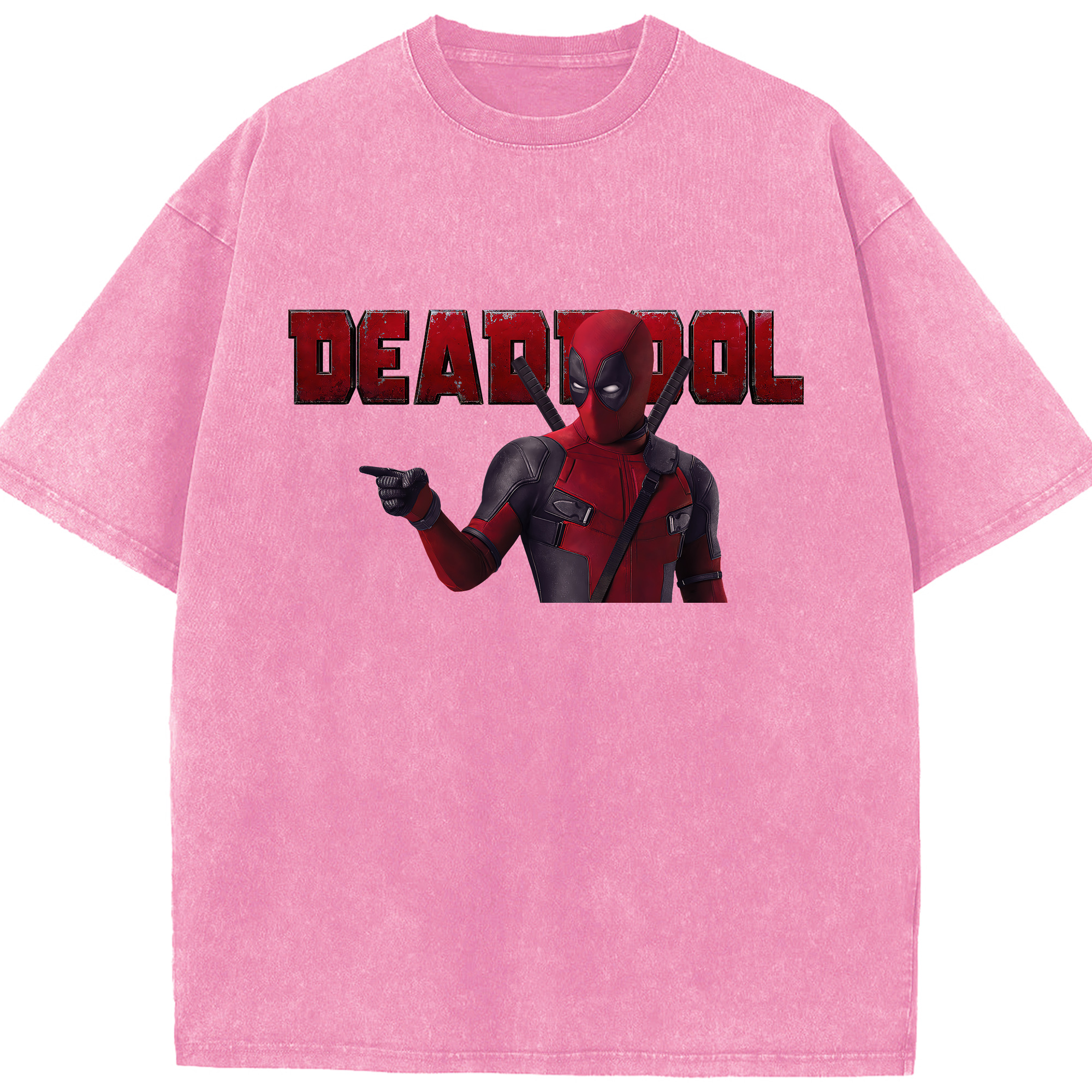 （画像用） Deadpool デッドプール 綿100% ヴィンテージ風 半袖Tシャツ（フロントプリント）
